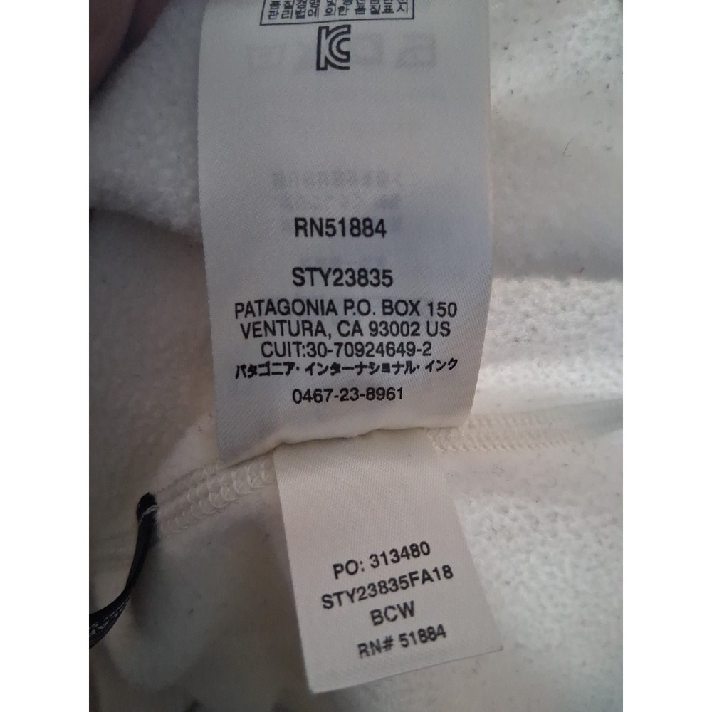 Patagonia Crosstrek 1/4 Zip Pullover Womens Large White Long Sleeve Runner 23835 - Picture 6 of 11